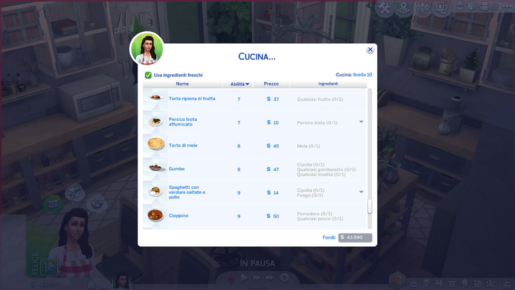 The Sims 4 - Guida all'abilità di cucina & Lista ricette